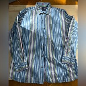 Tommy Bahama Multicolor Striped Button Down Shirt